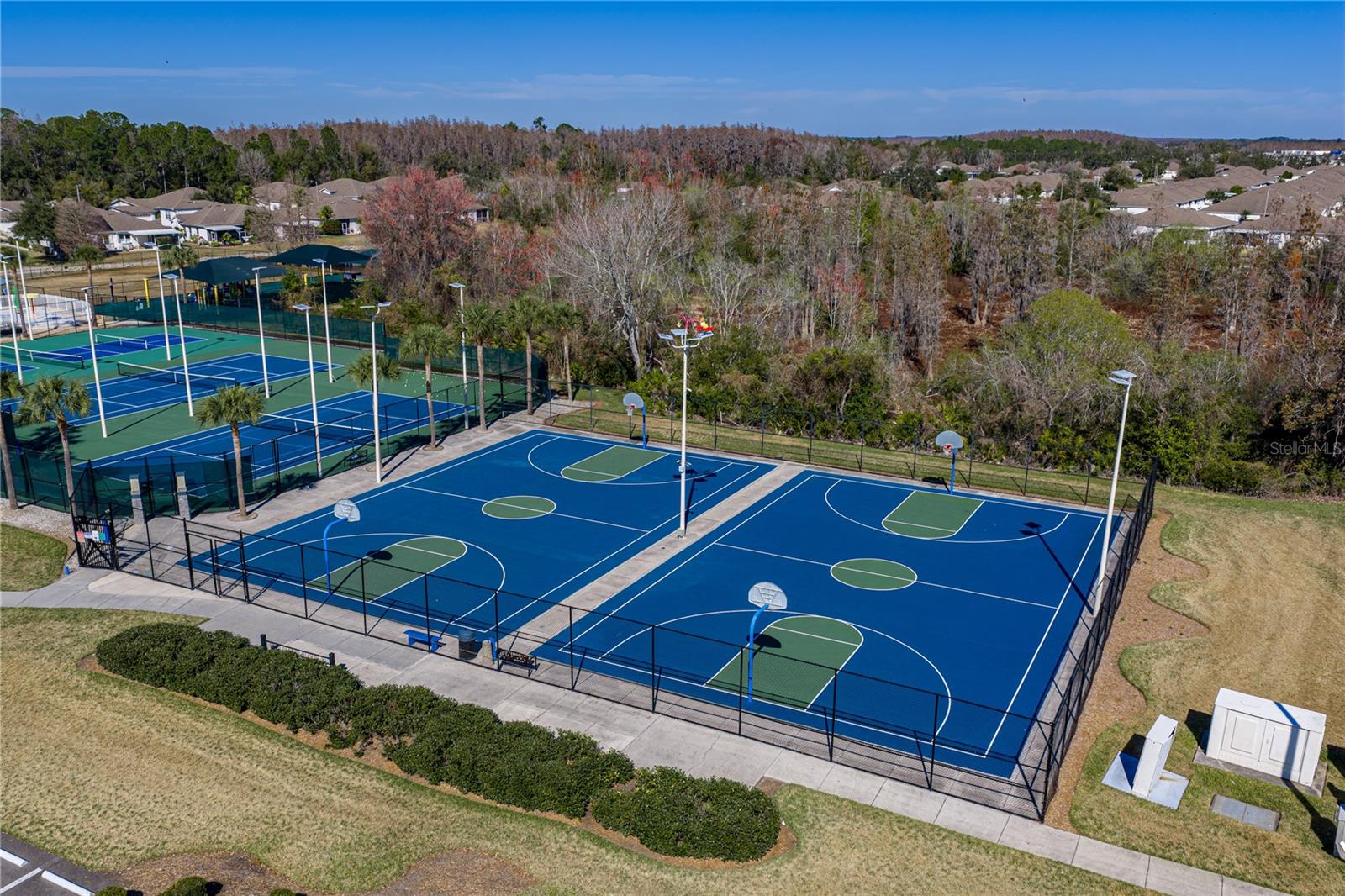 Lighted Basketball Courts