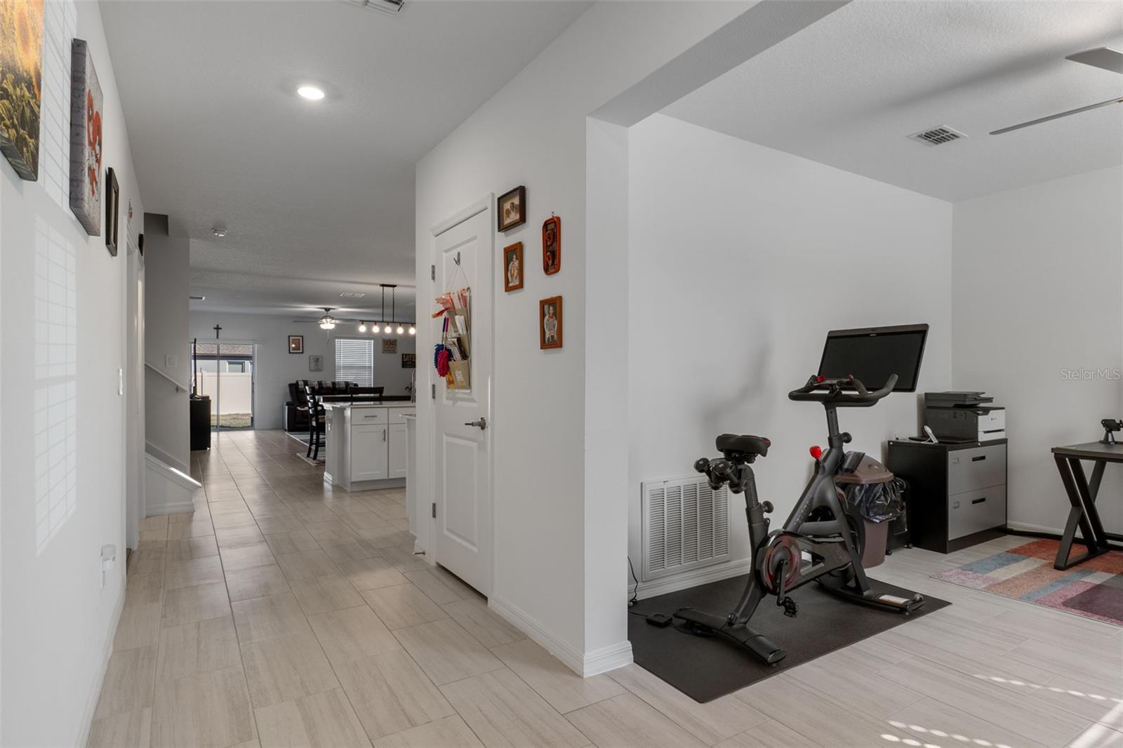 Entry foyer and office/flex space