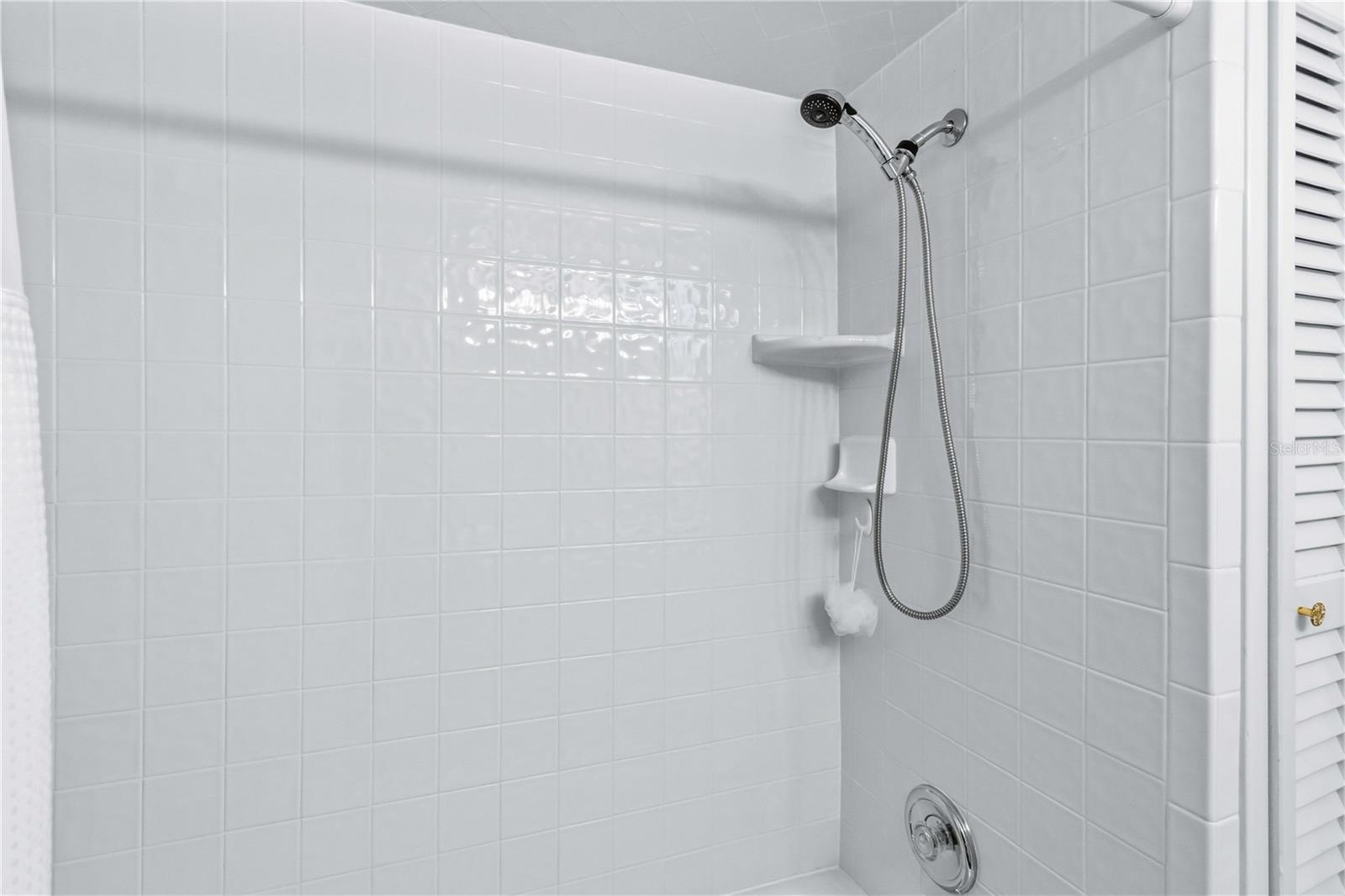 Handheld shower in main bath! Both bathrooms have updates.