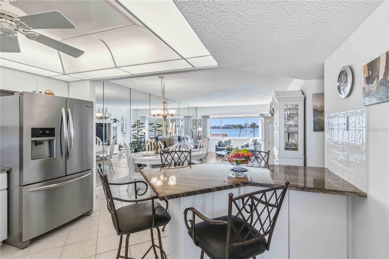 Updated kitchen and breakfast bar!