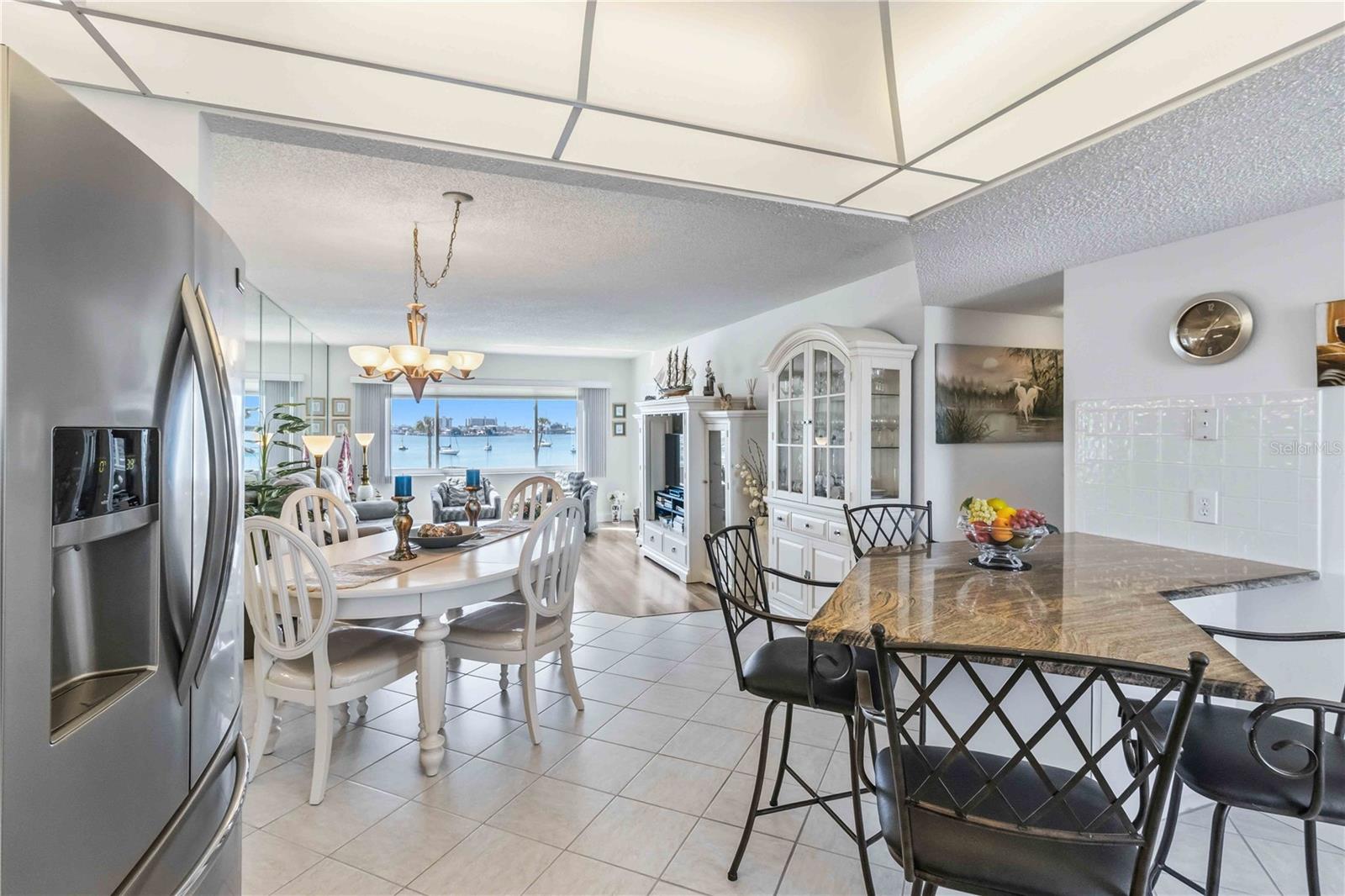 Elegant wood & tile floors.