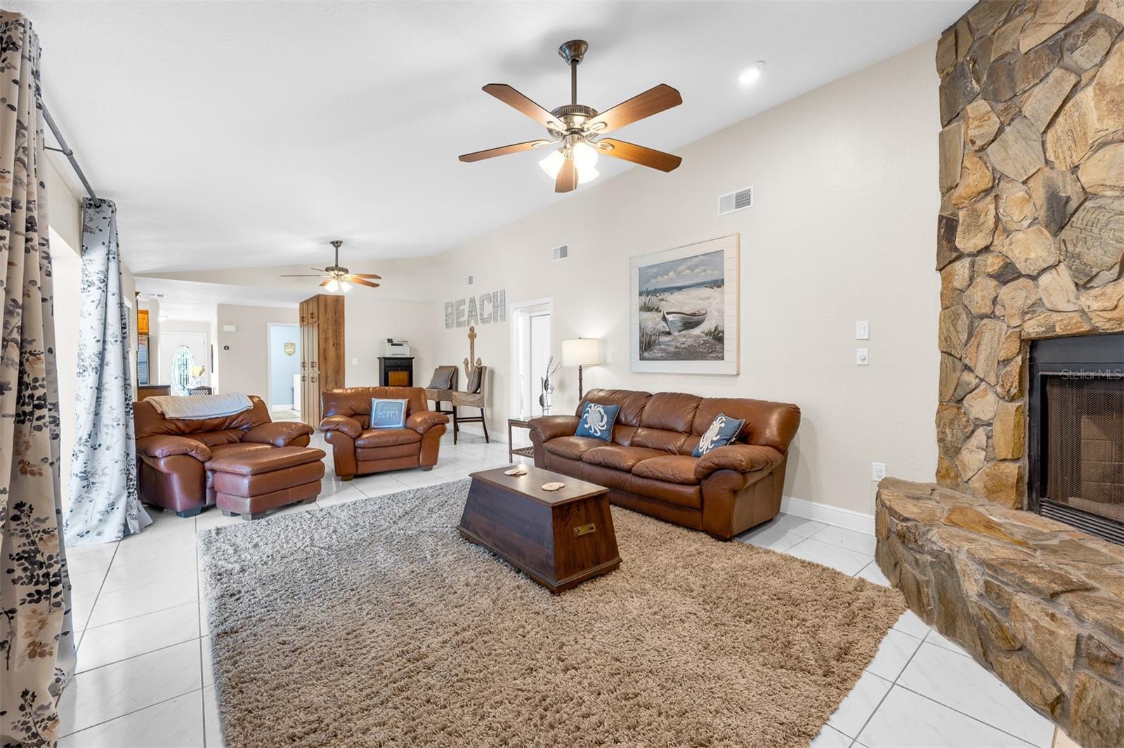 Family room looking from the built-in cabinetry  14'5" X 31'