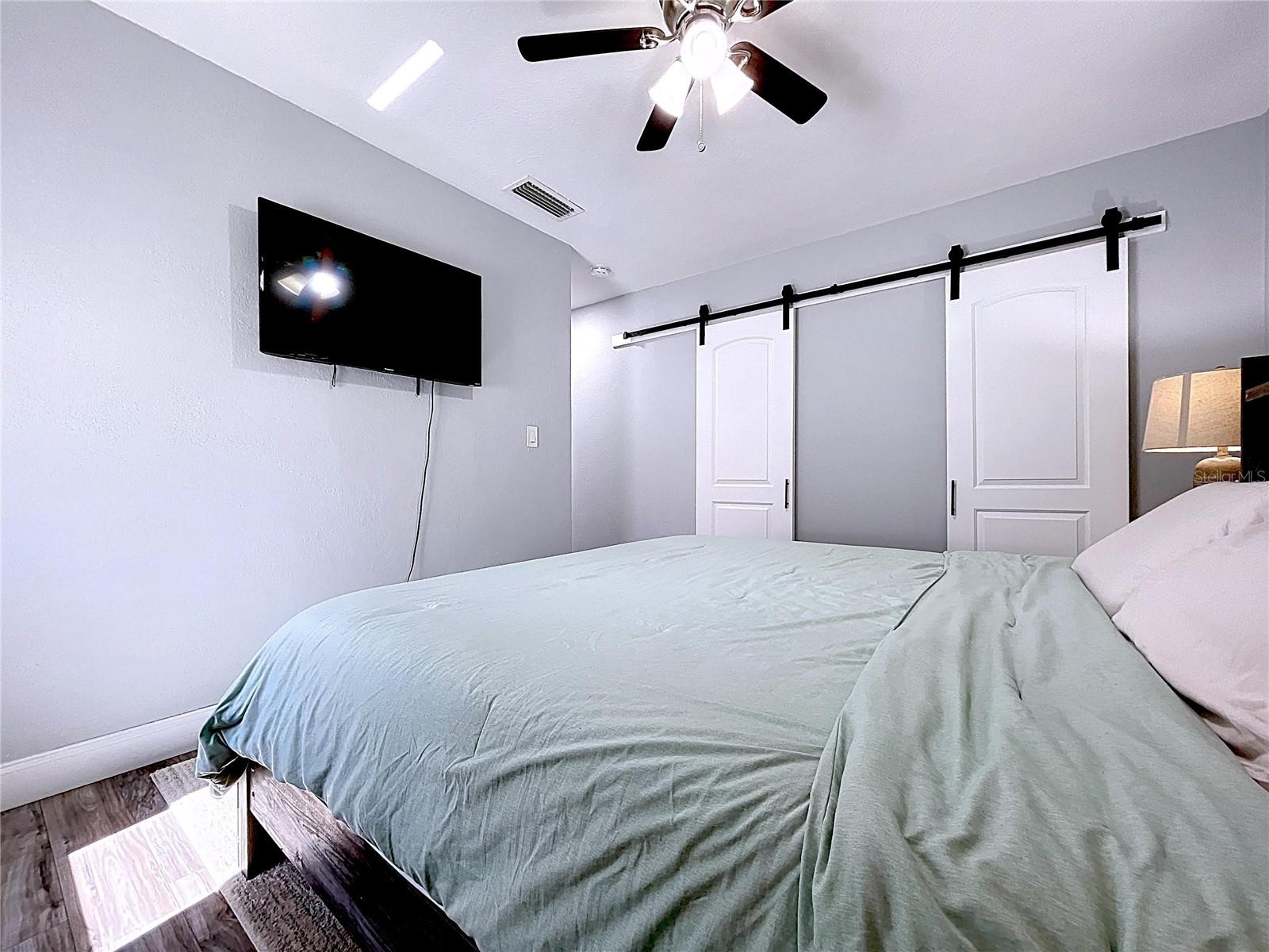 New barn doors added to the closet