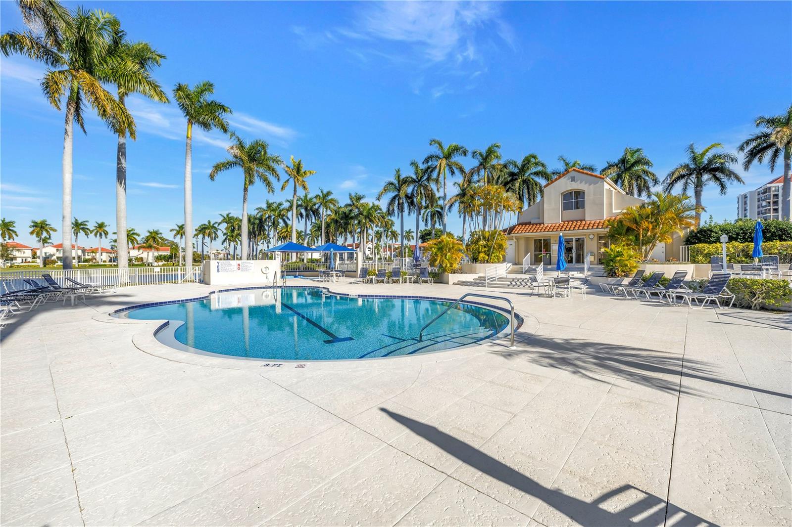 Large heated pool area