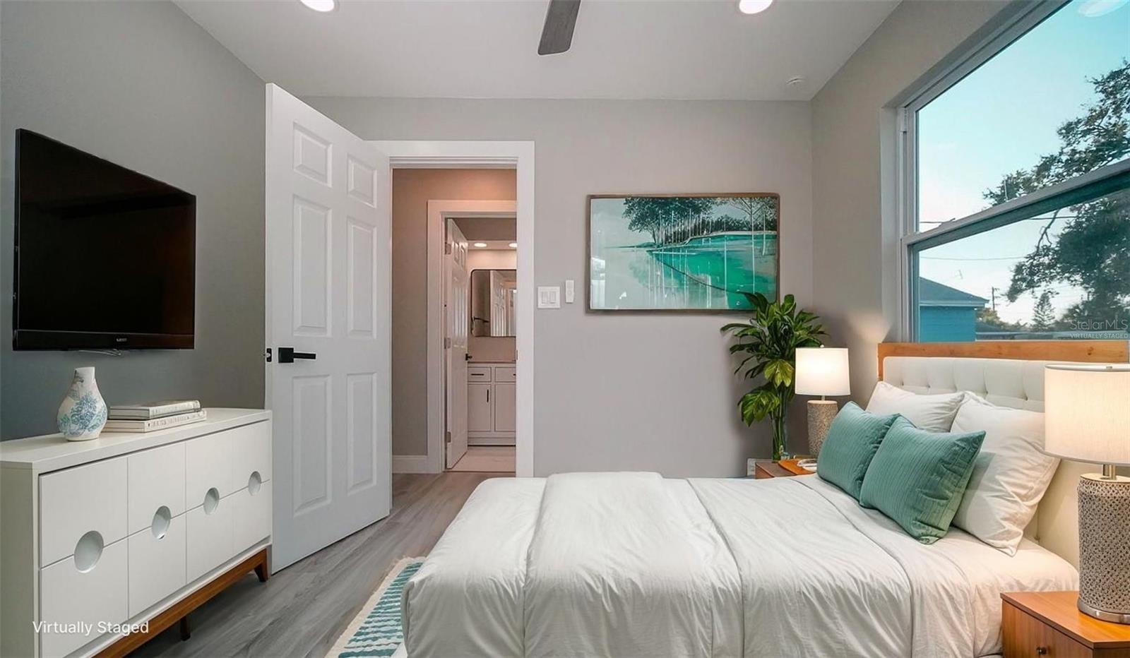 Virtually staged bedroom 2