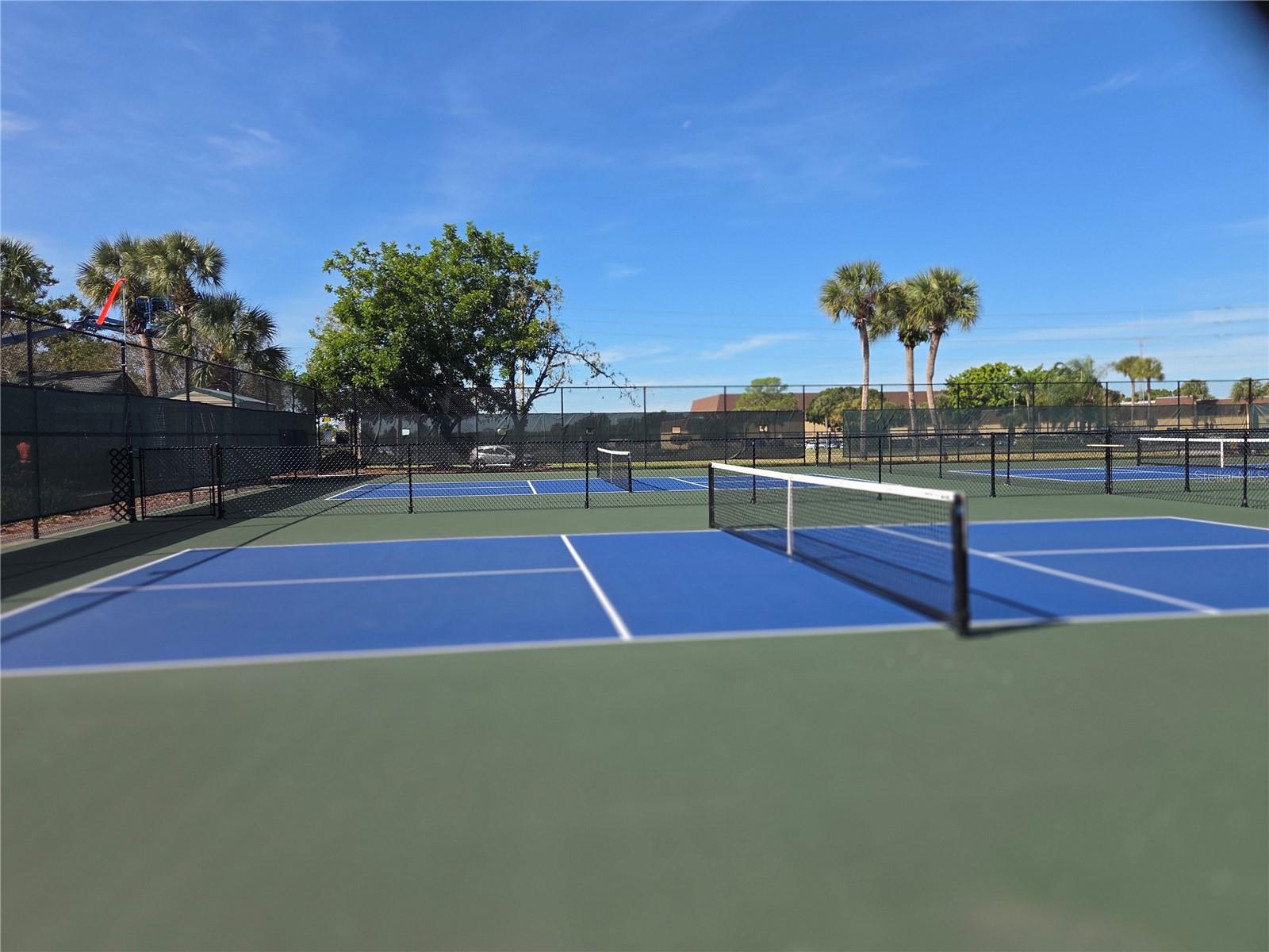 Pickle Ball Courts near Main Entrance & Shuffle Board Courts