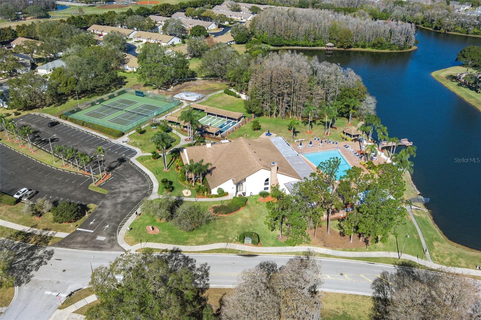Community pool, tennis courts and clubhouse