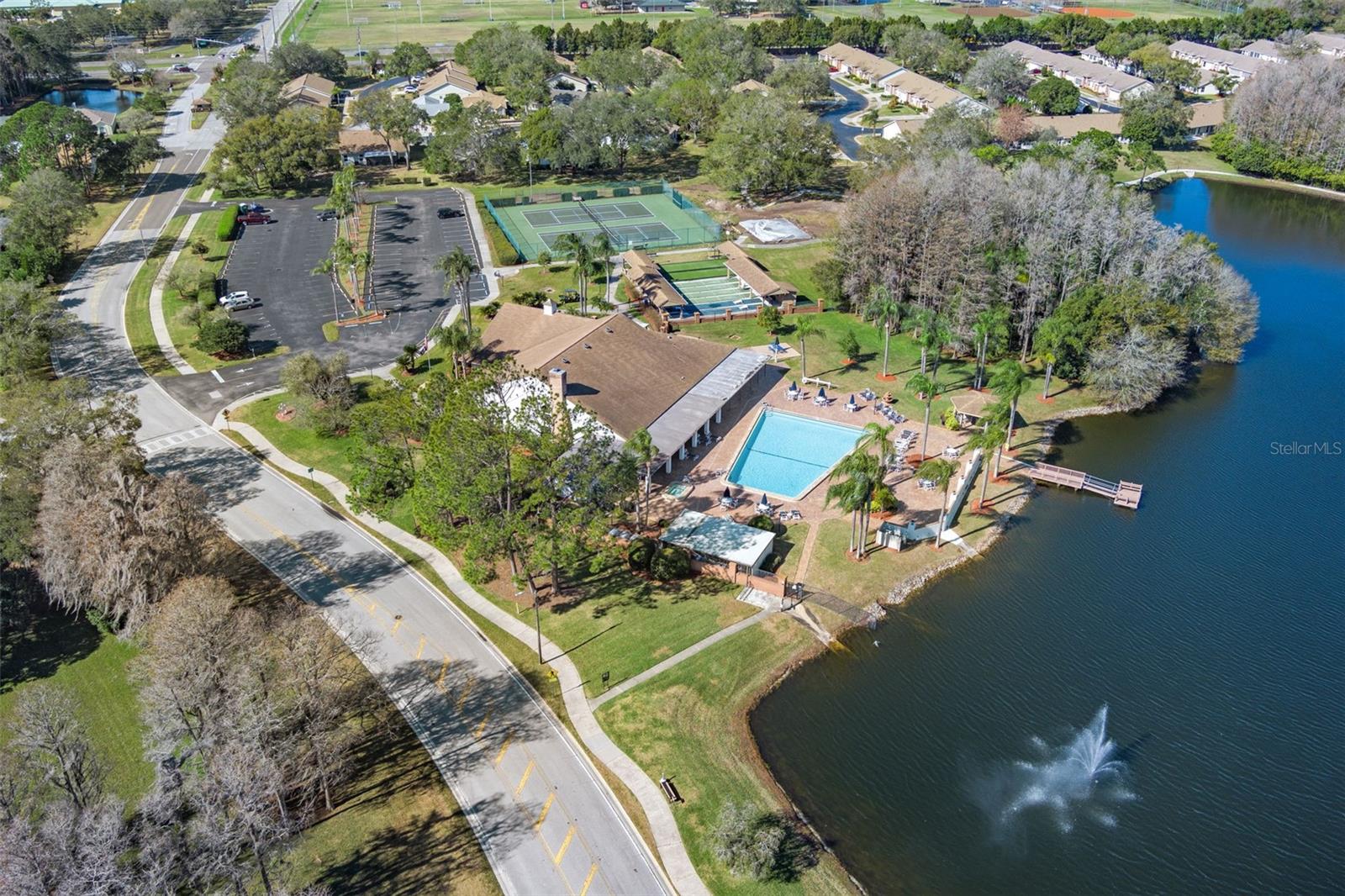 Community pool, tennis courts and clubhouse