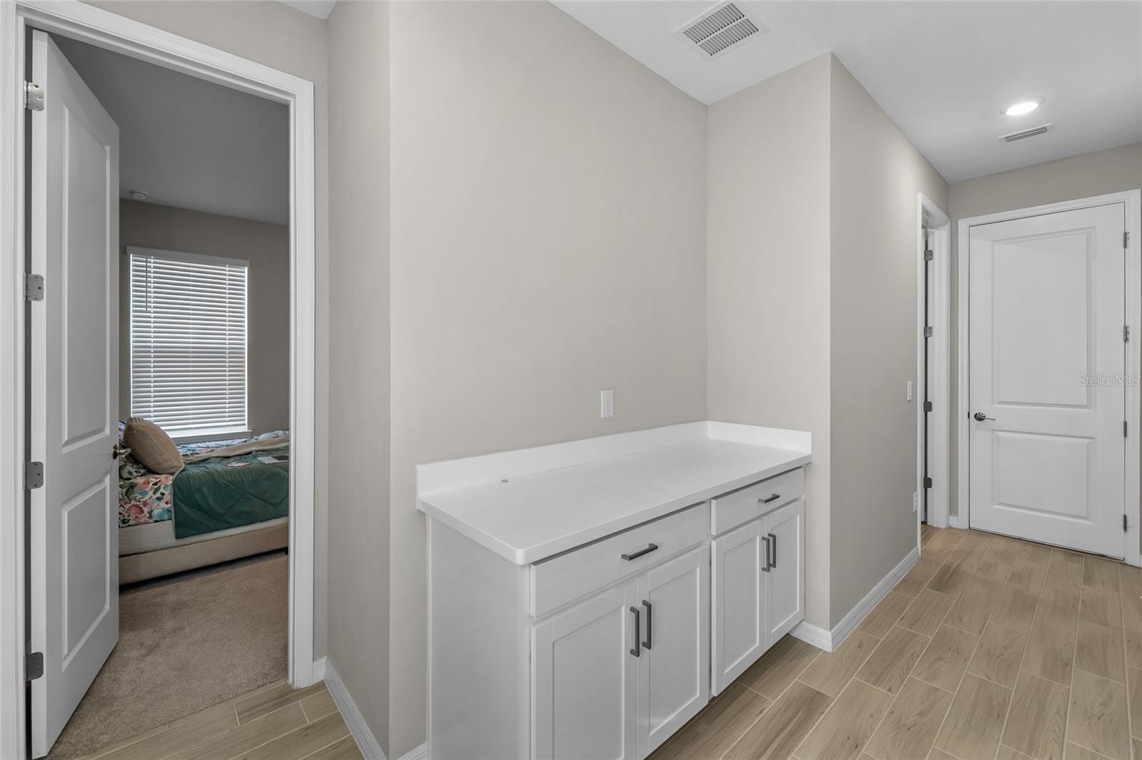 Foryer from garage bedroom on the first floor