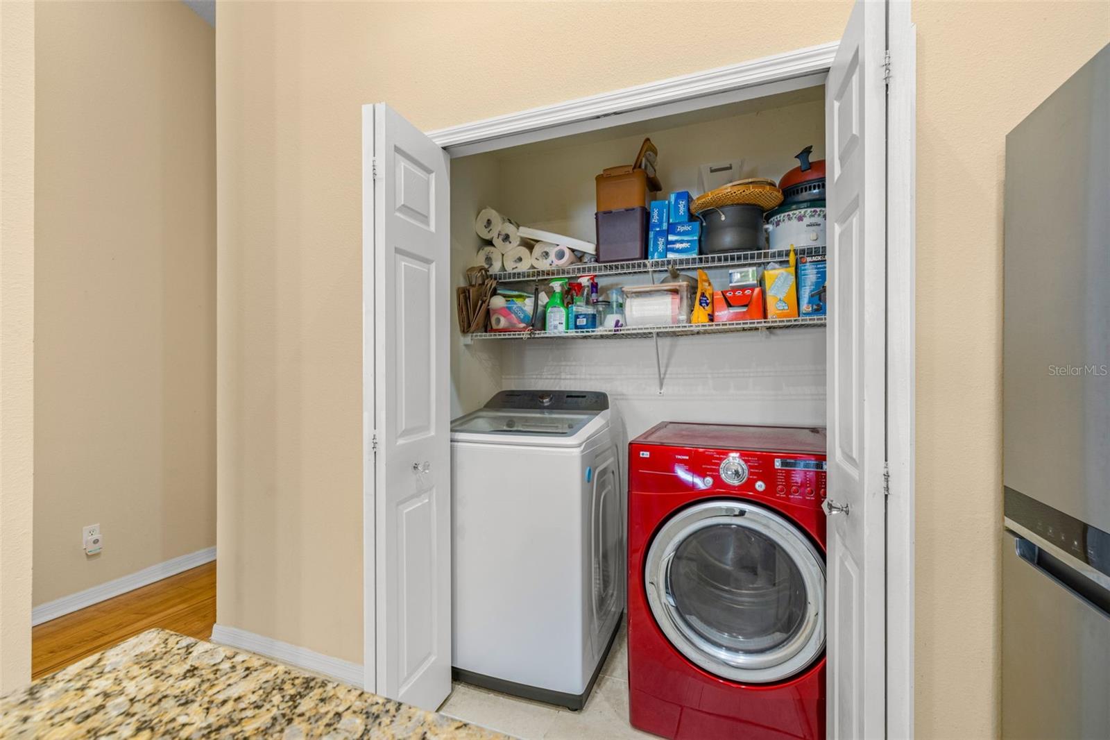 Laundry conveniently located in Kitchen Area