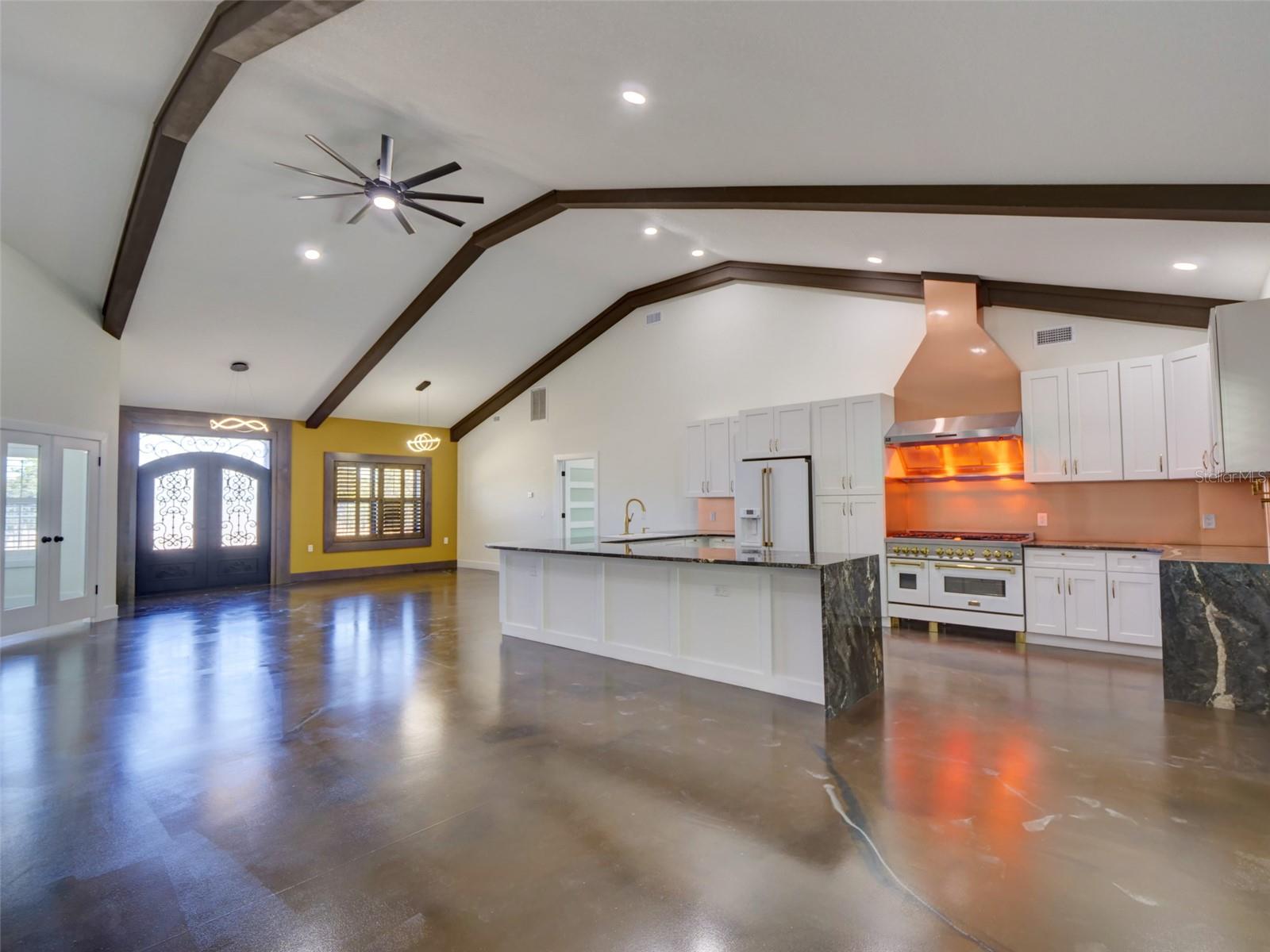 Living Room, Kitchen, Dining Room, Front Entrance