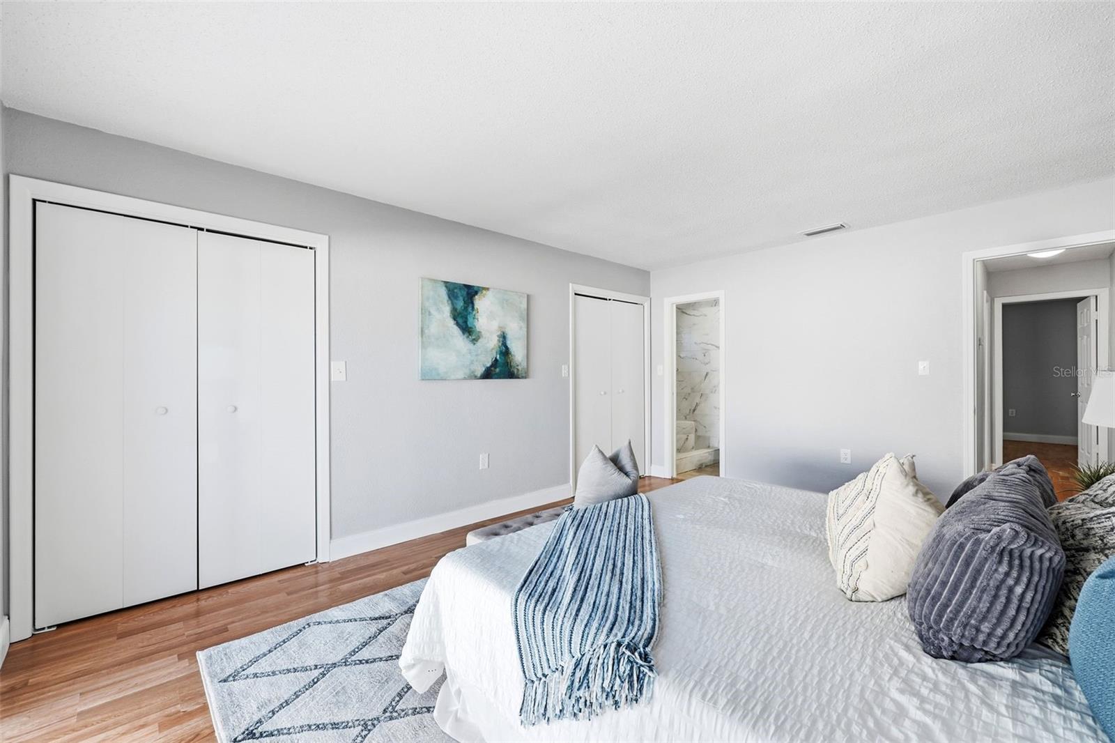 MASTER BEDROOM WITH LARGE CLOSETS