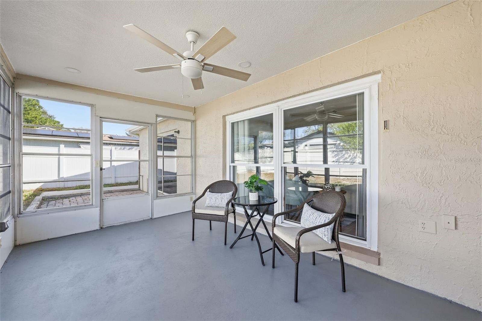 SCREENED-IN BACK PORCH