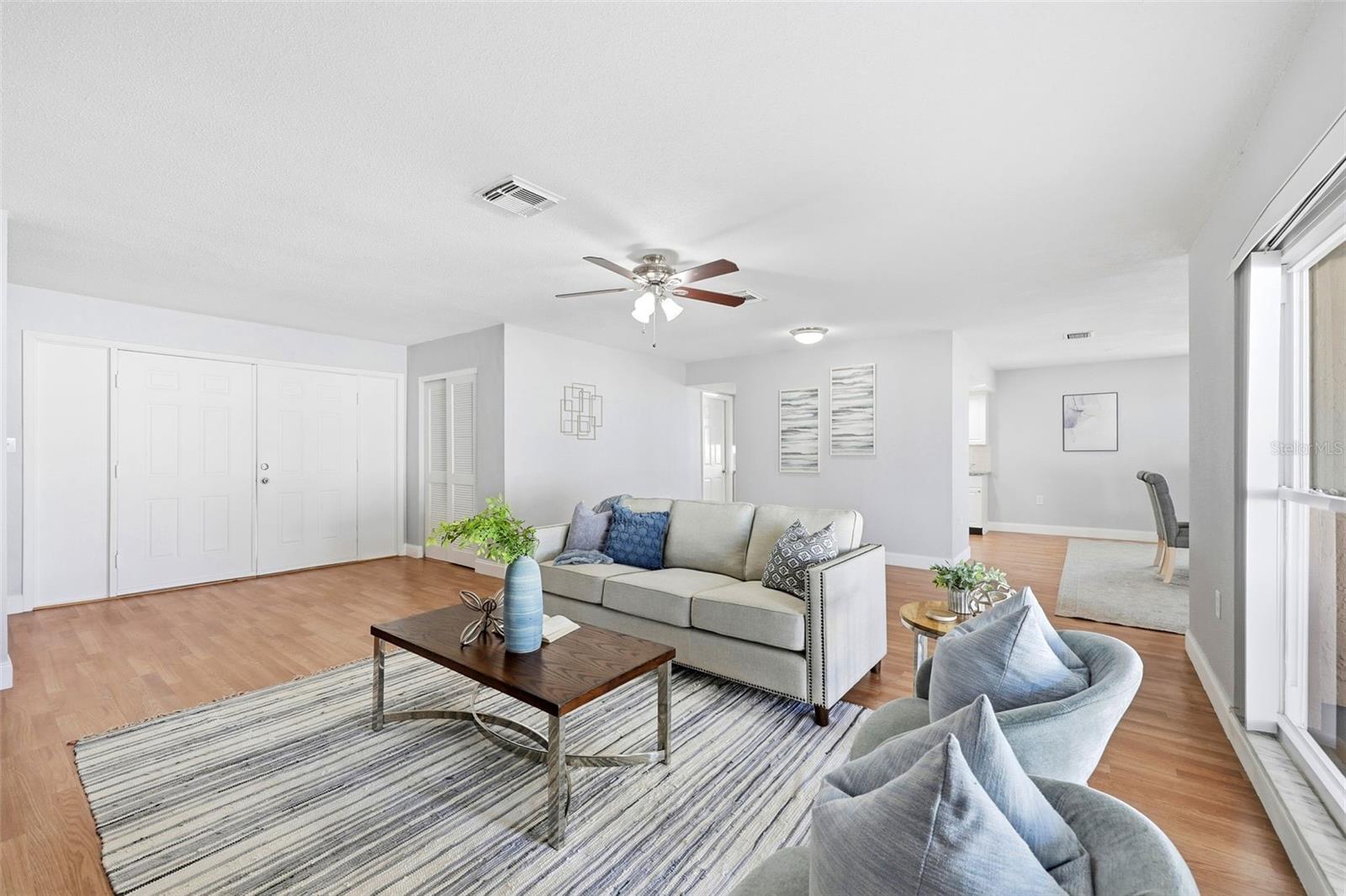 FRONT ENTRANCE INTO THE LIVING /FAMILY ROOM