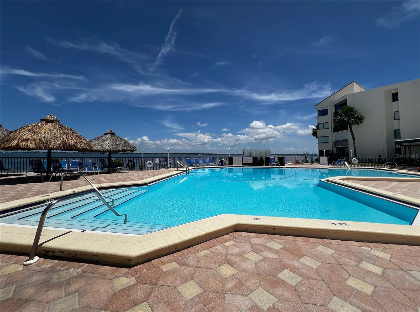 Heated, waterfront pool a the complex.