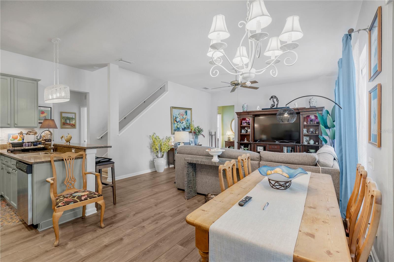 Eating Space in Kitchen overlooking Family Room.