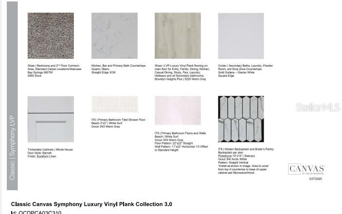 3938 Immacolata Way design selections! This home is currently under construction and selections are subject to change