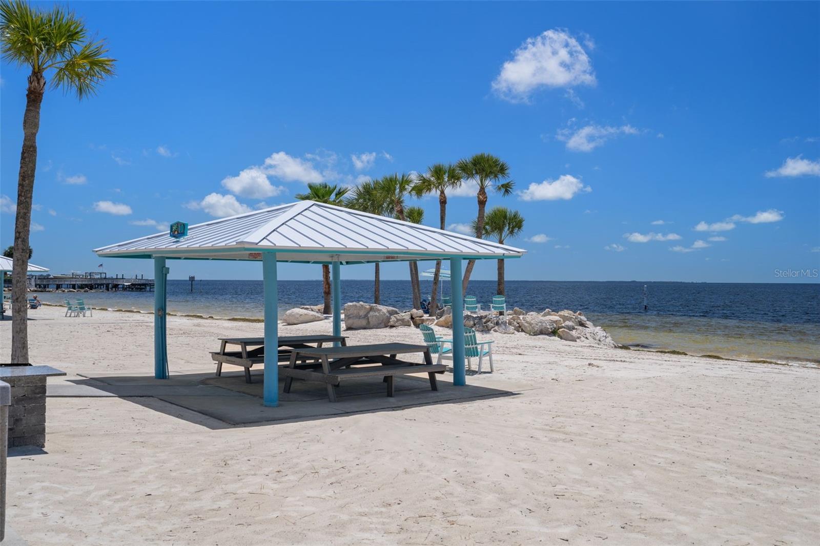 Beach with 21 Covered Cabanas