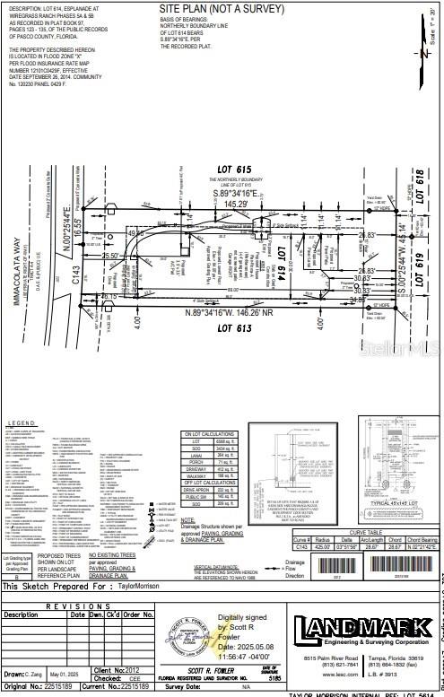 3910 Immacolata Way Preliminary plot plan