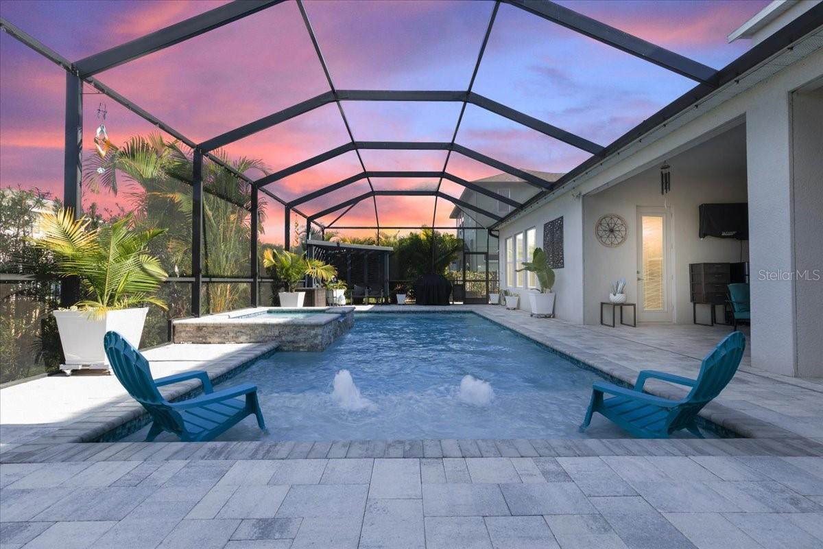 heated salt water pool & spa