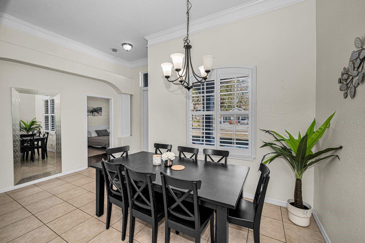 Looking into bedroom 4 from entry and dining area