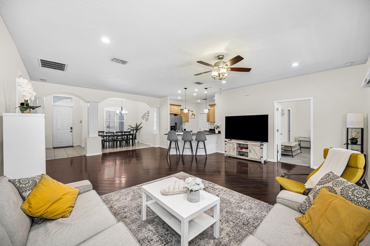 What a great space! Primary bedroom to the right.