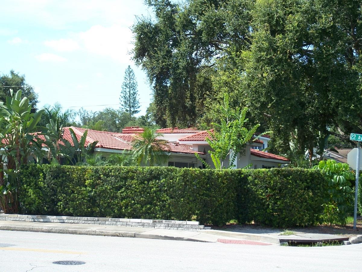 South side of property