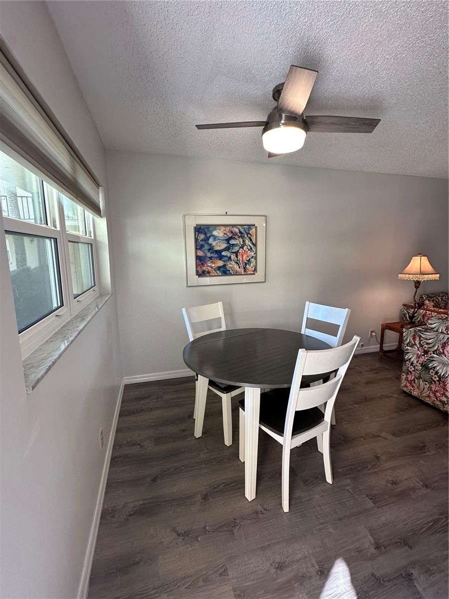 Well lit Dining area