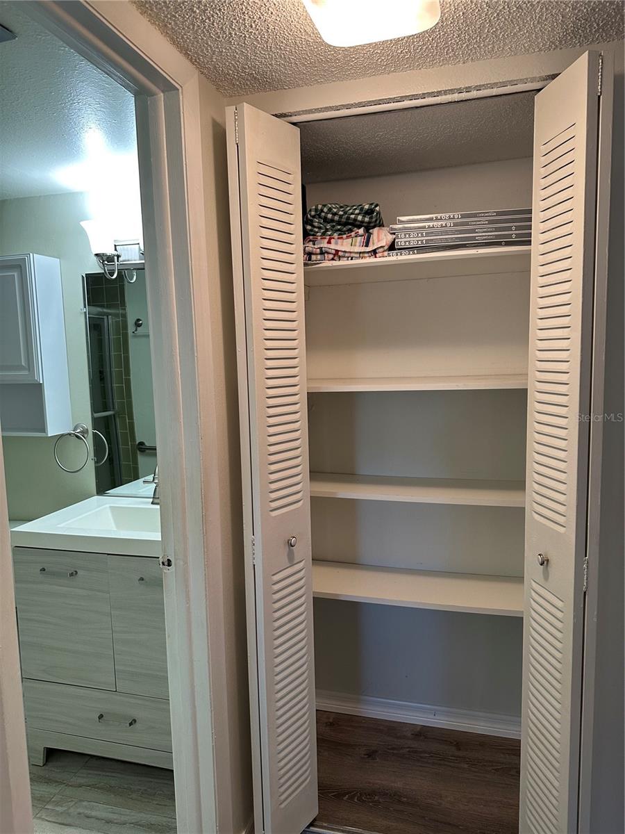 Linen closet and storage