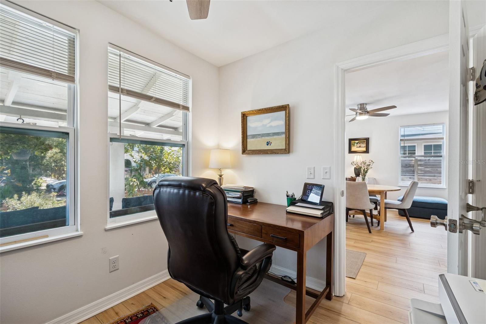 View of front bdrm/office