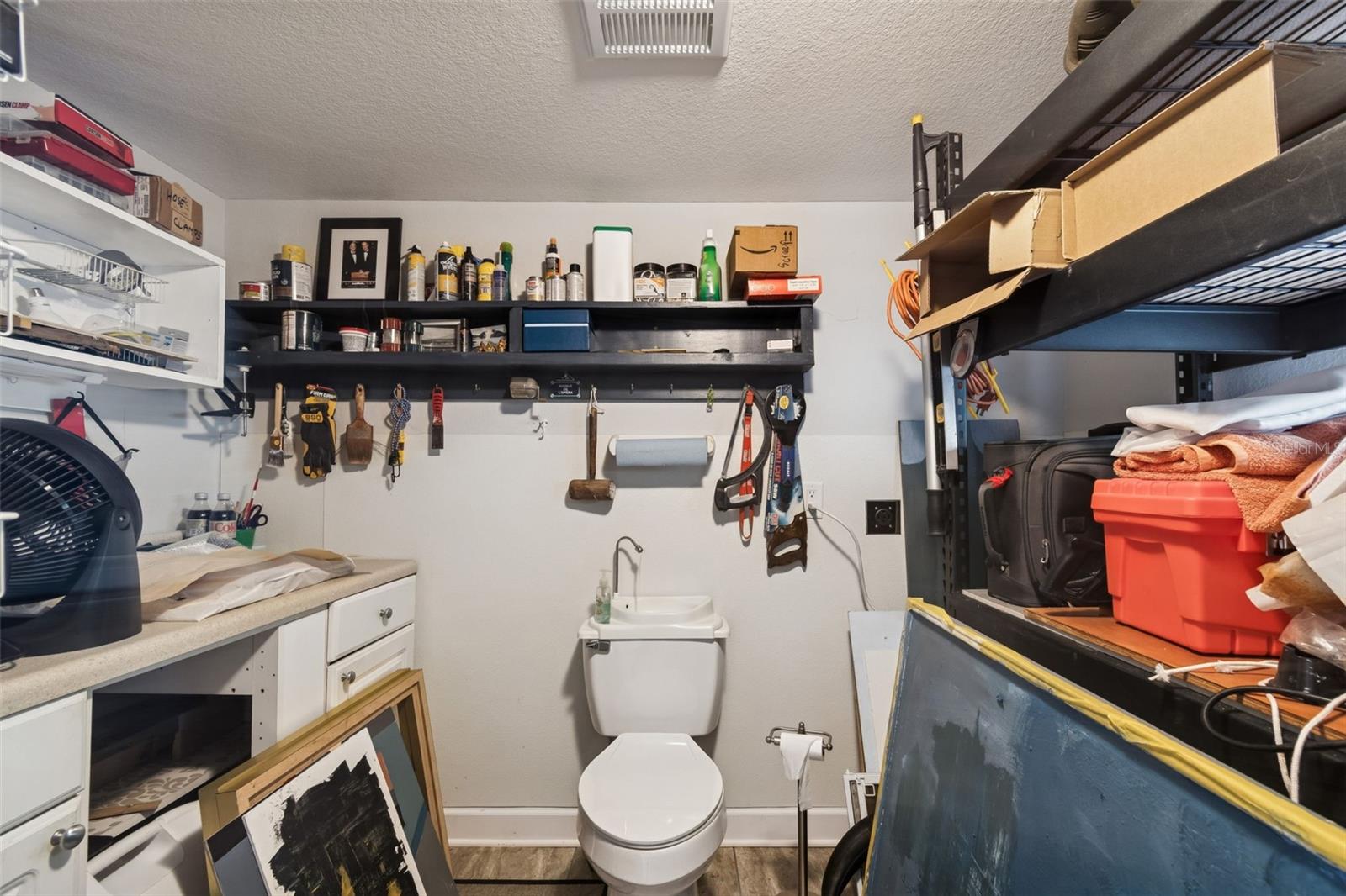 Storage and half bath