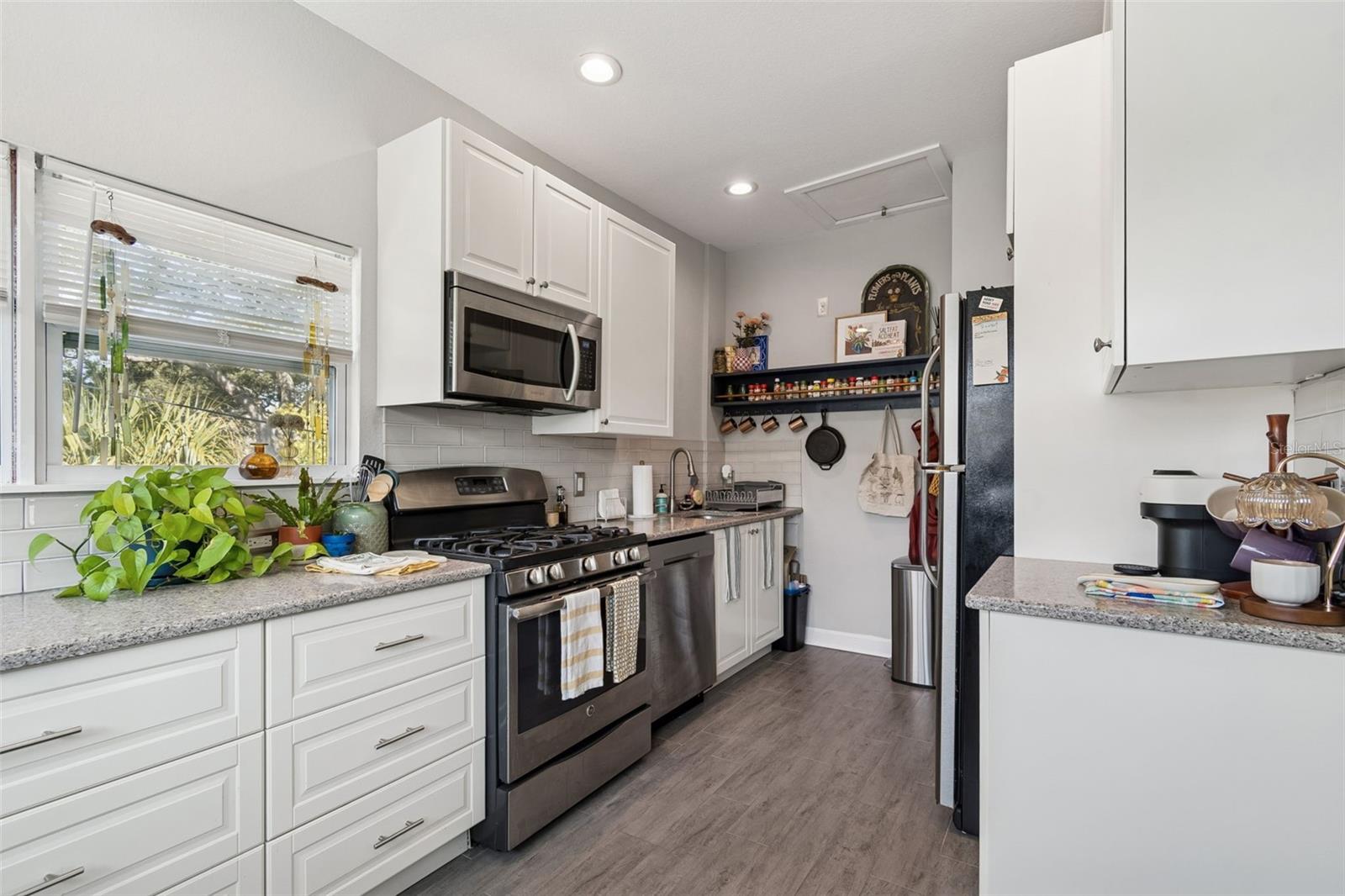 The bright updated kitchen