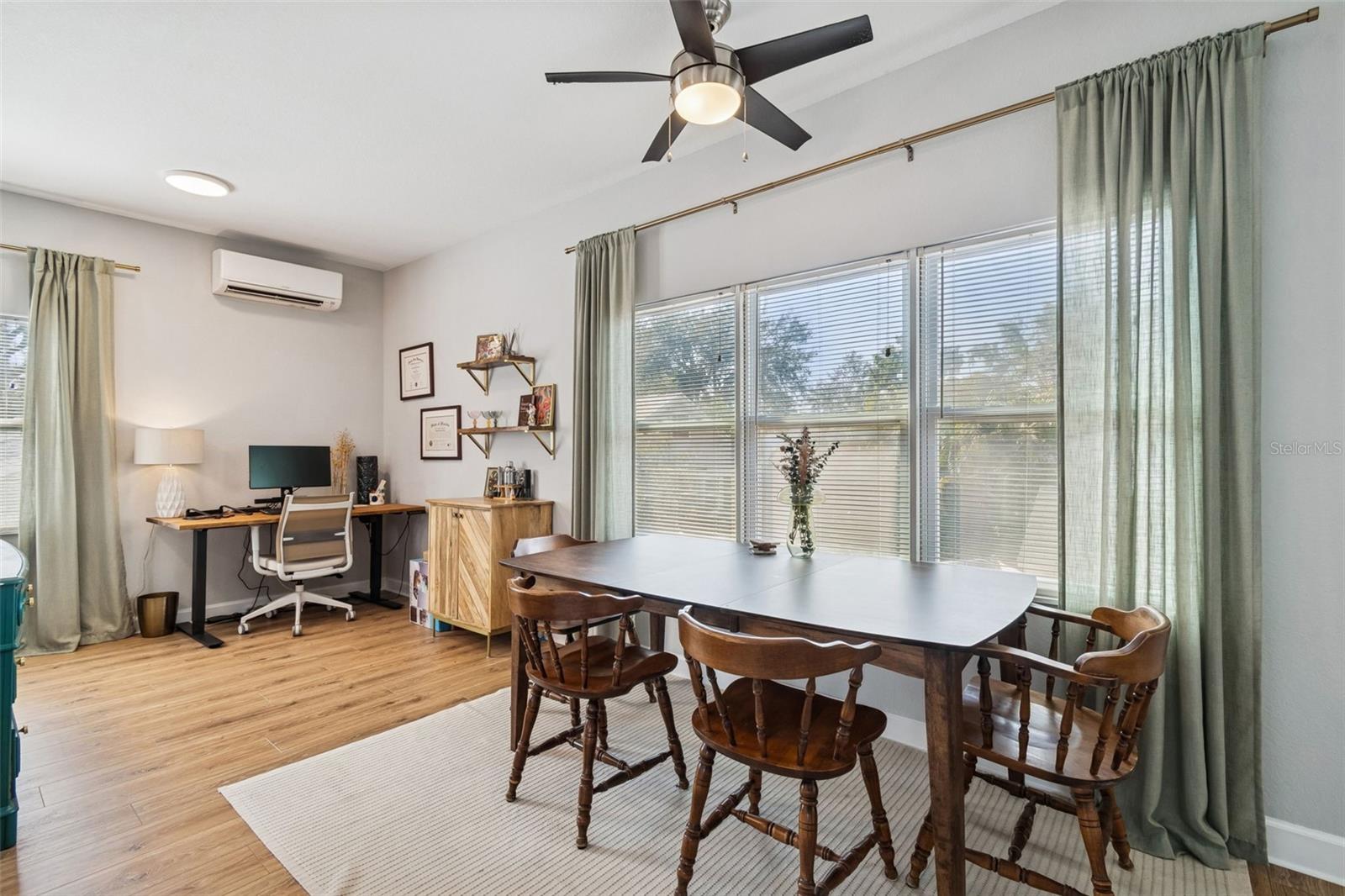 Apartment dining room and part of living room
