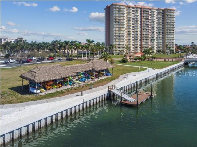 This kayak storage is currently being rebuilt