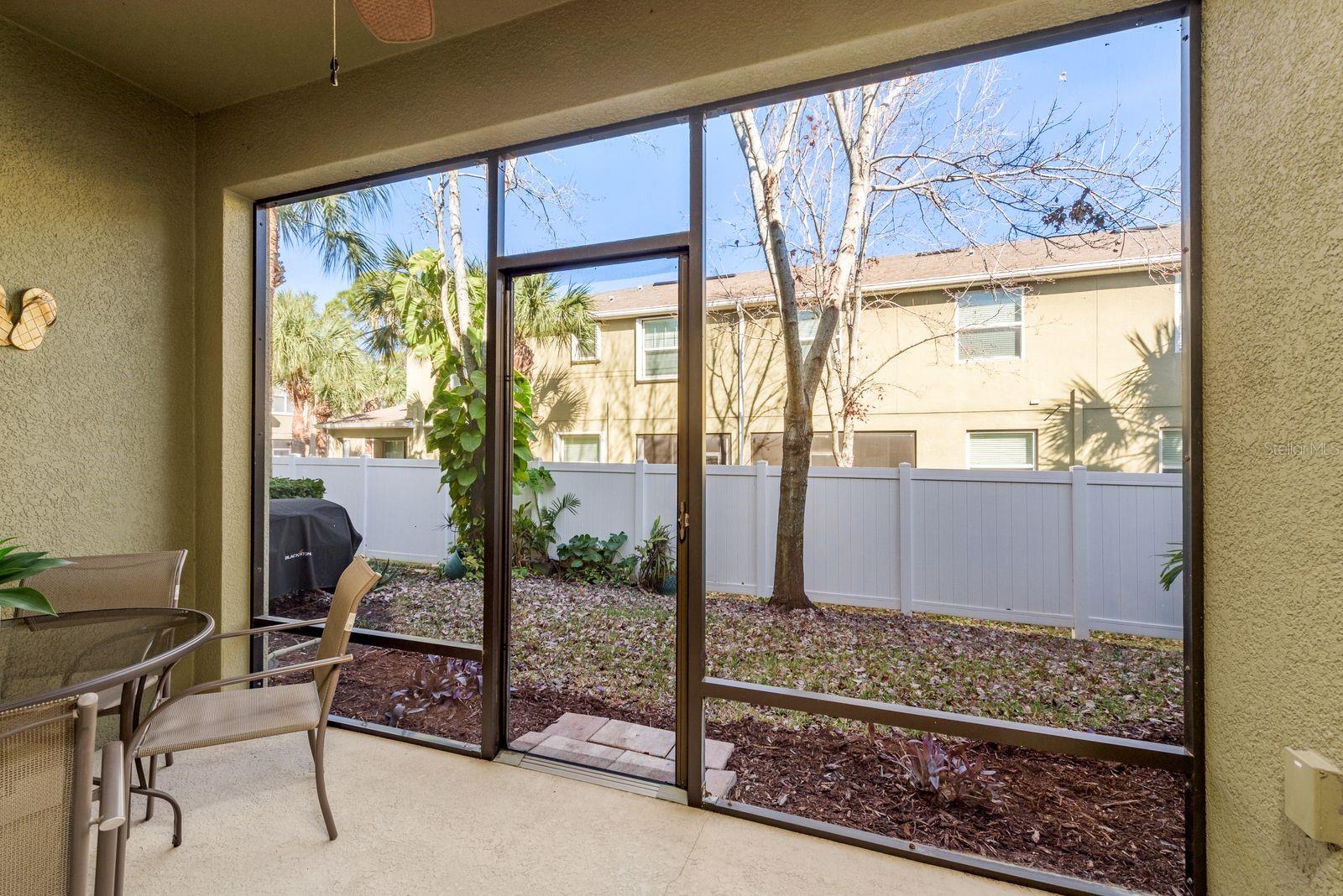 Screened patio