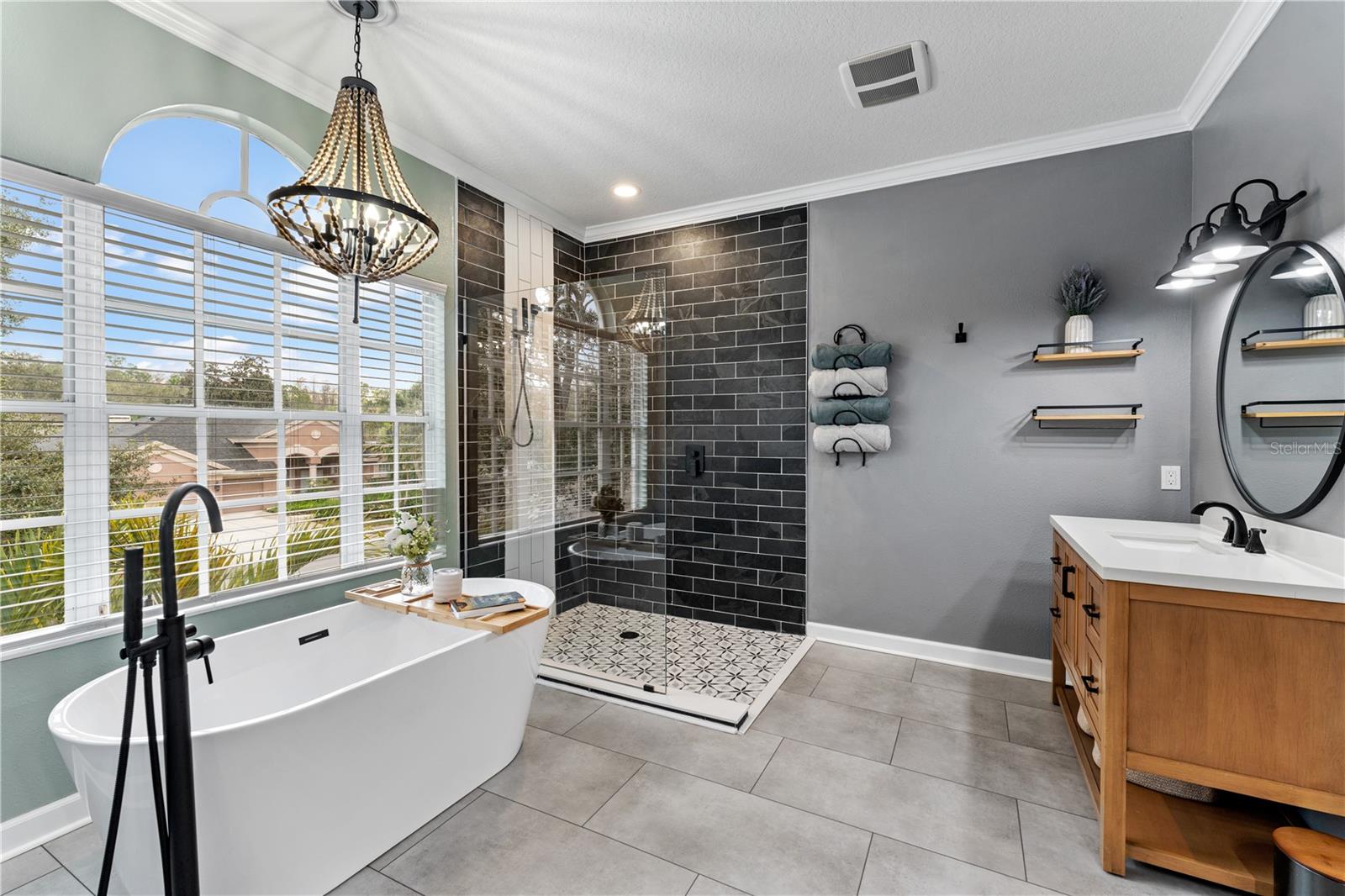 Beautifully designed Owner's  Walk in Shower