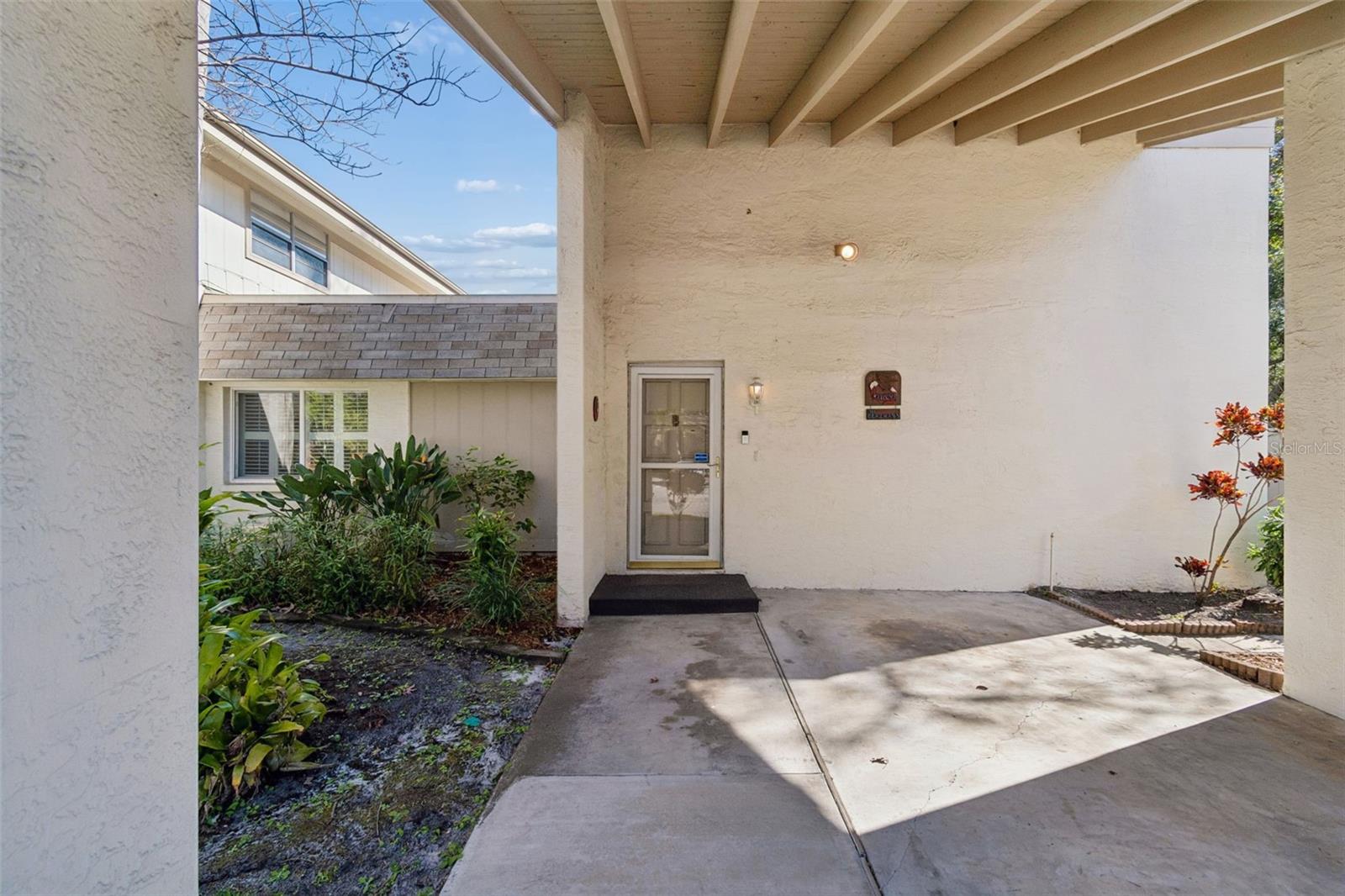 Front Exterior Carport + Storage Space