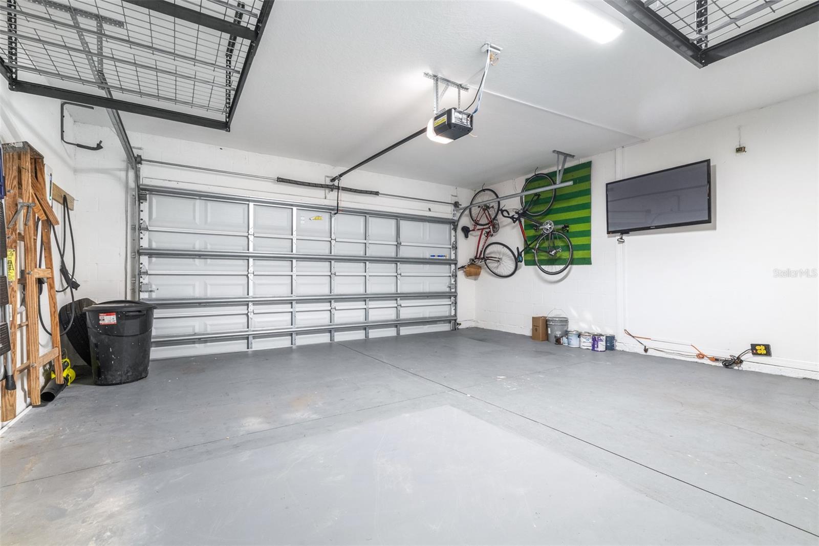 Garage with Hanging Bike Hooks