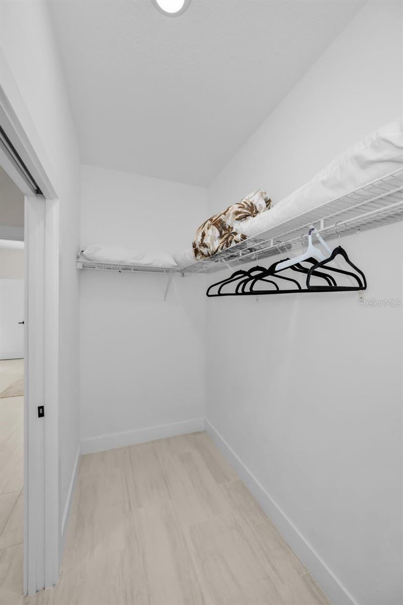 Walk-in primary closet