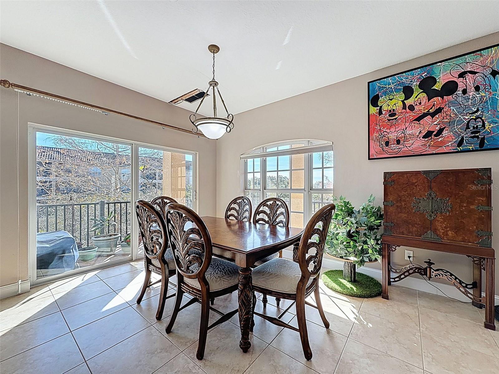 Dining Room with entrance on the wrap around balcony