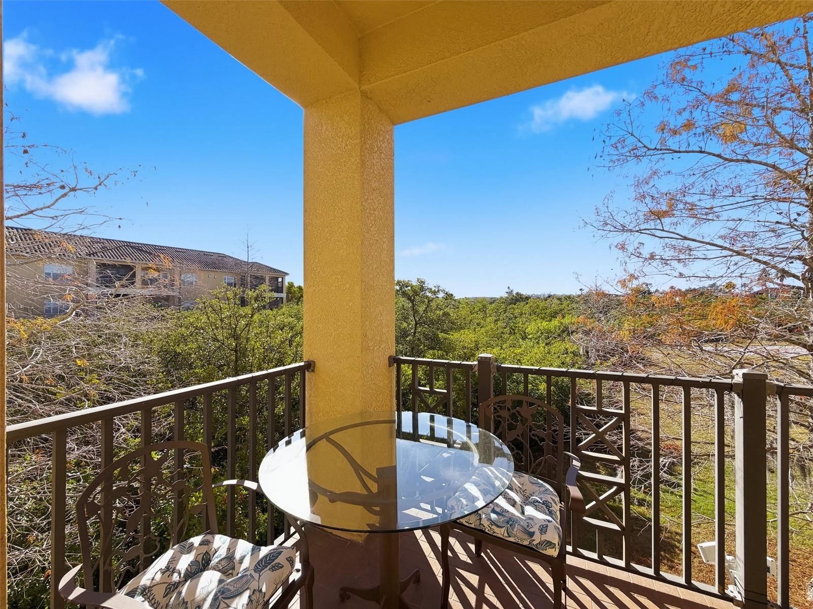 View from the wrap around balcony