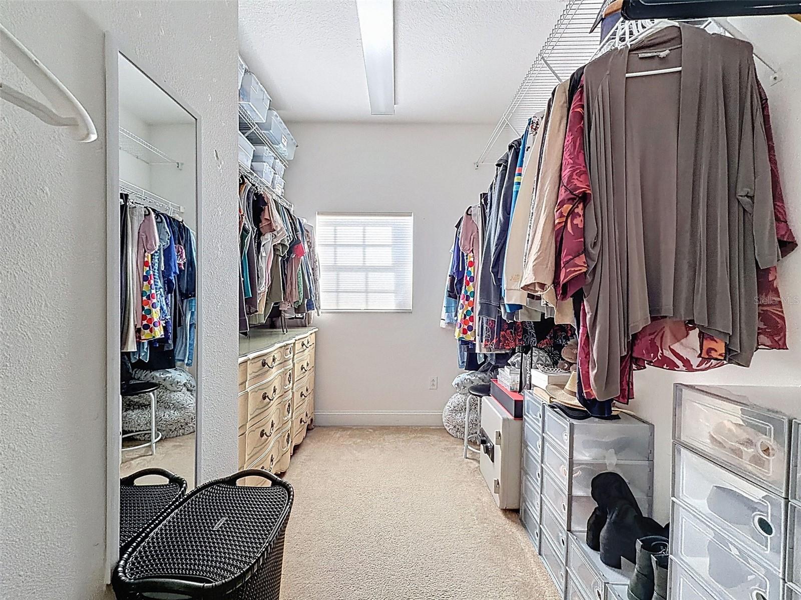 Primary walk in closet