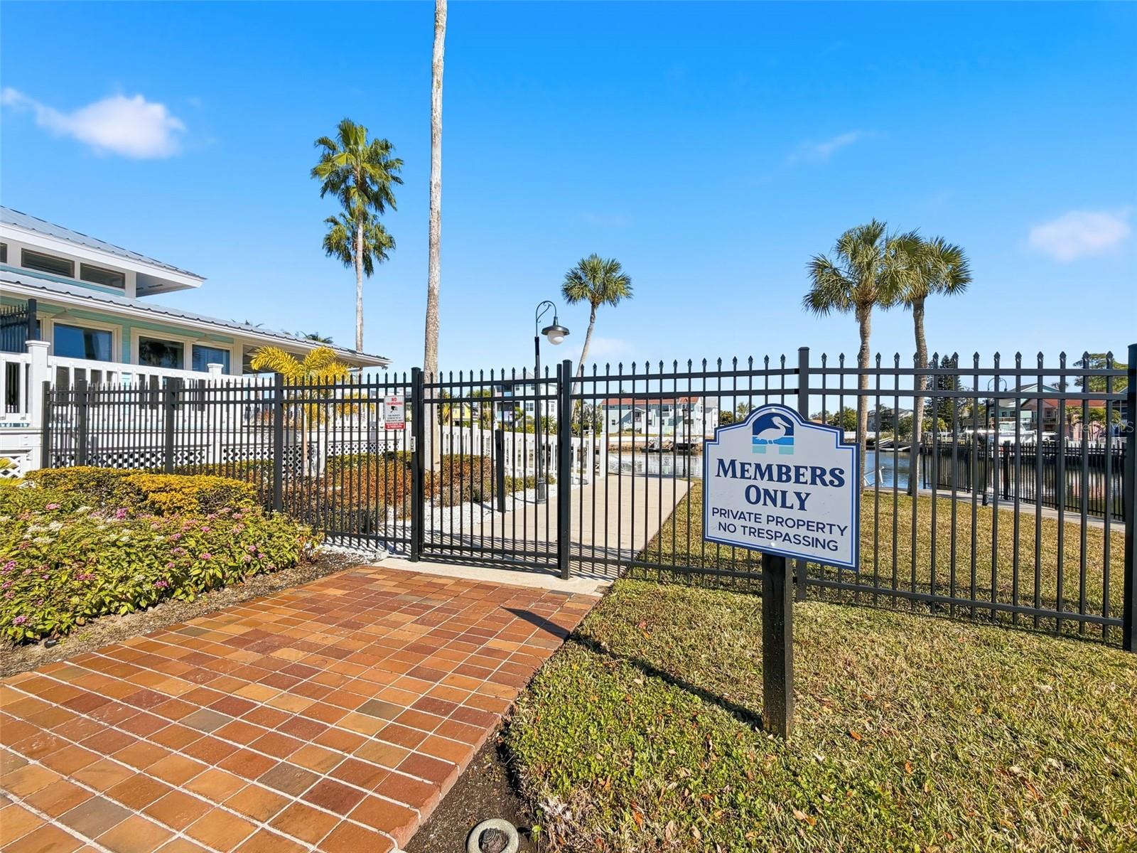 Entrance to the members only clubhouse