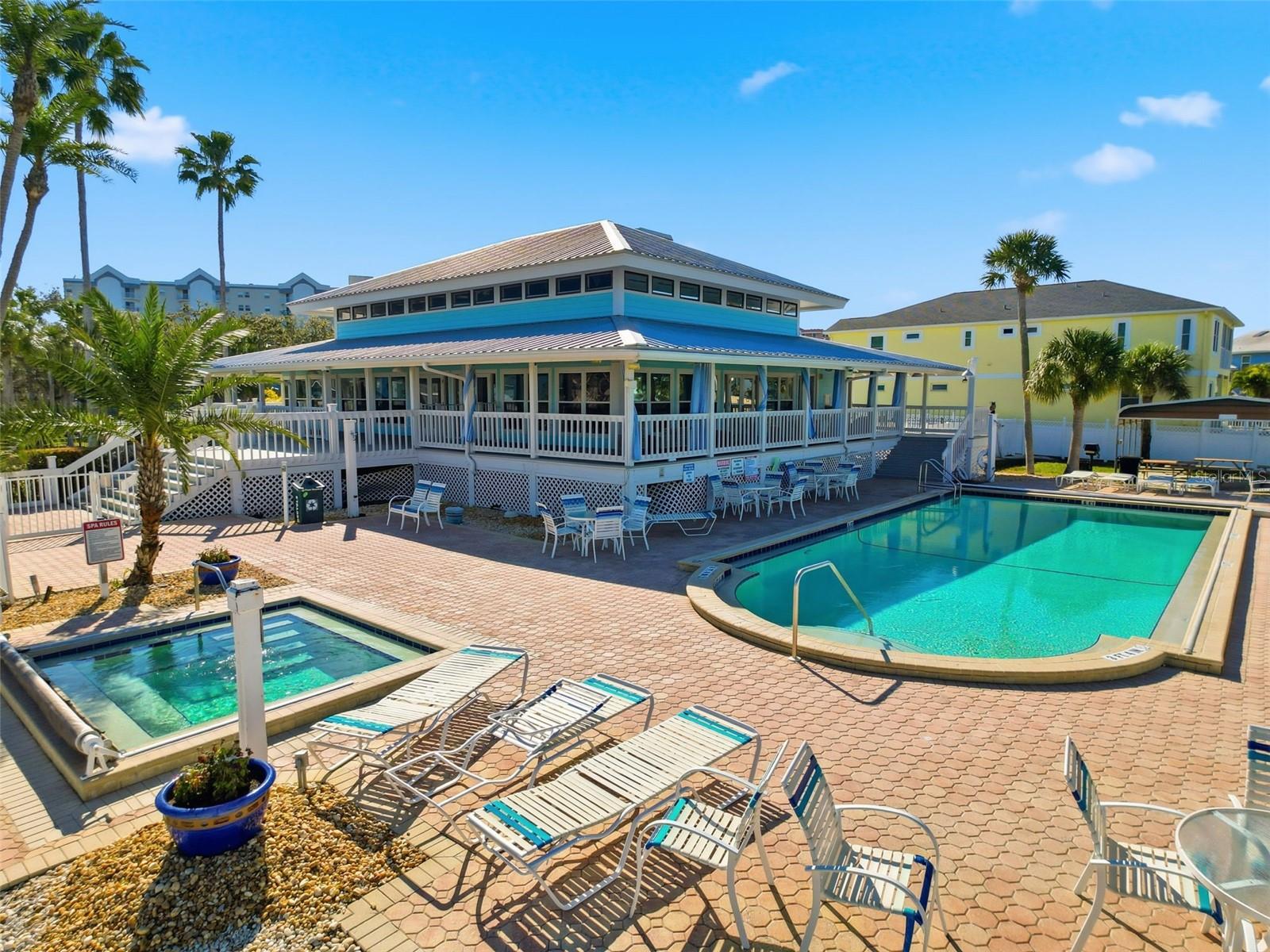 Pool and spa at the clubhouse