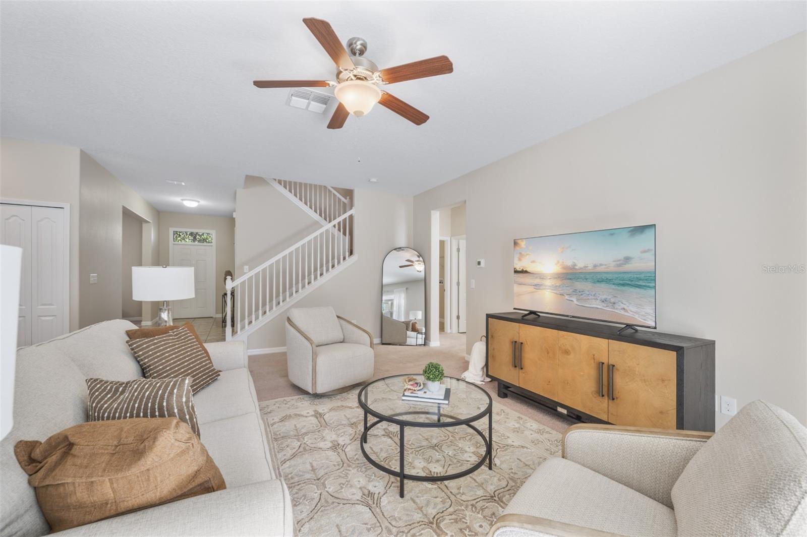 Open Great room with tons of natural light