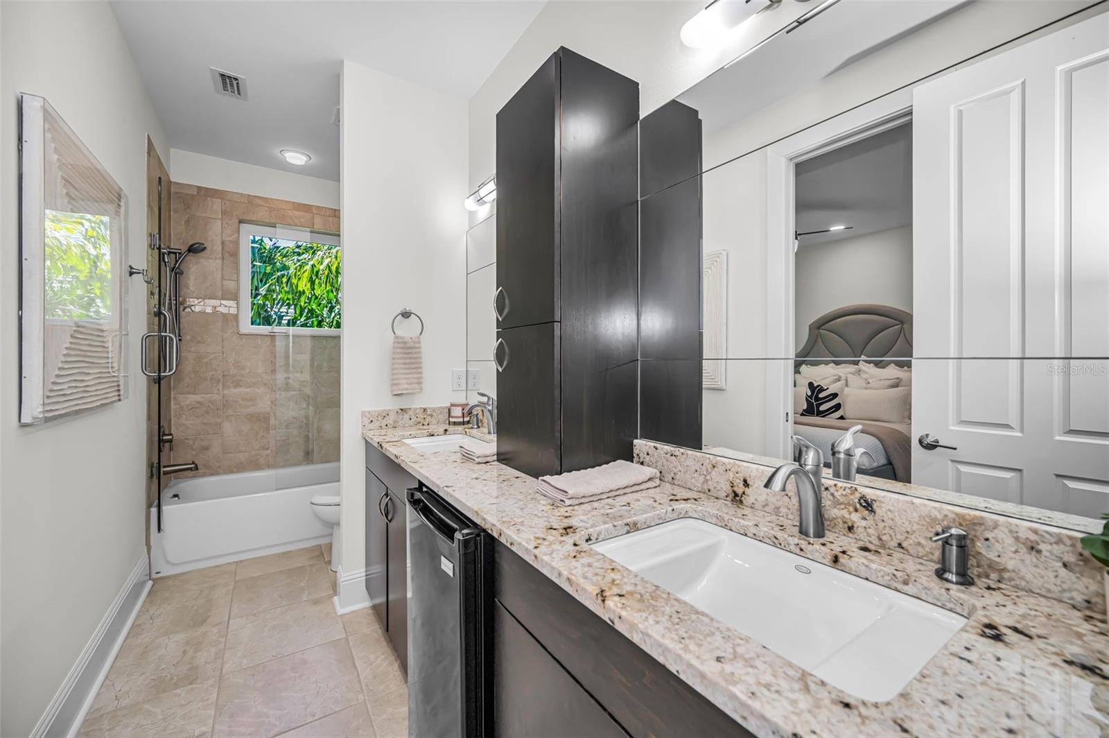 Beautiful shared bathroom between both upstairs bedrooms.