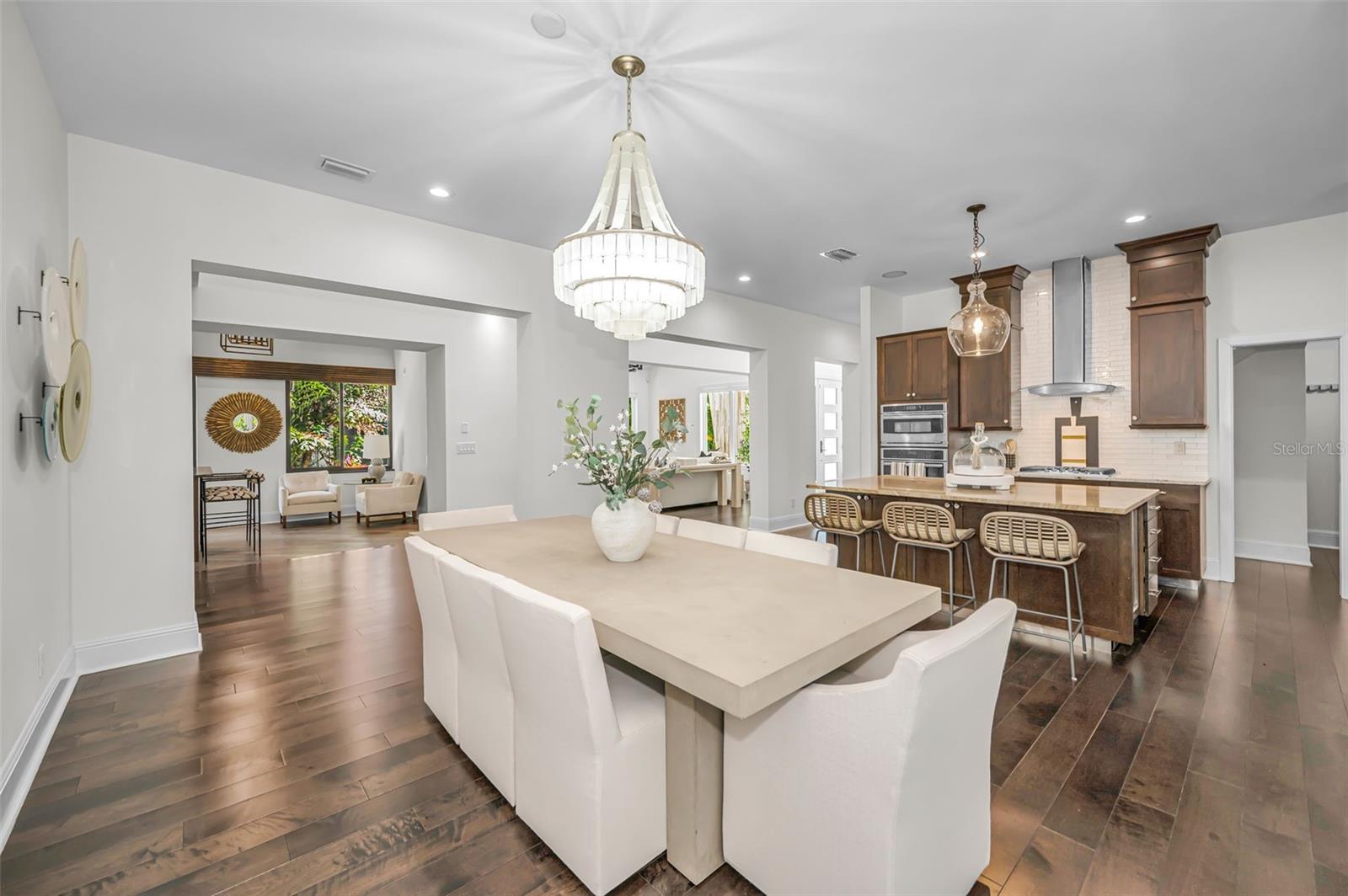 At the heart of the home is this chef's kitchen.