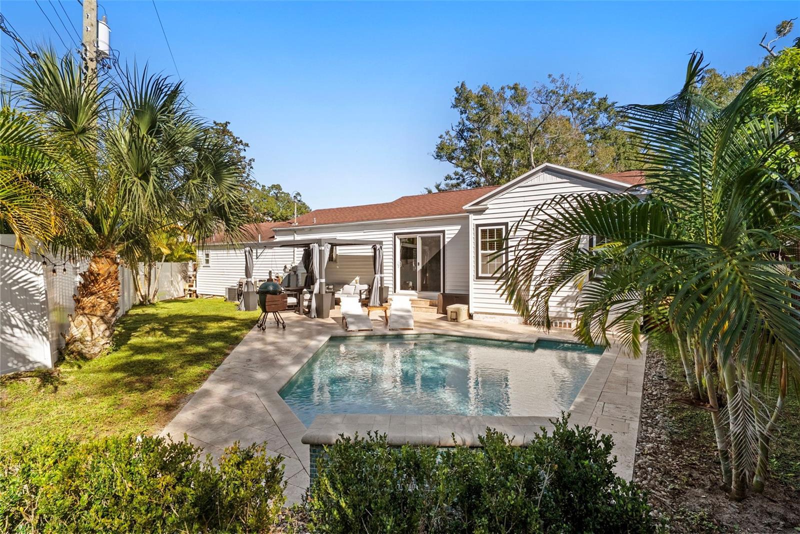 pool and full backyard view
