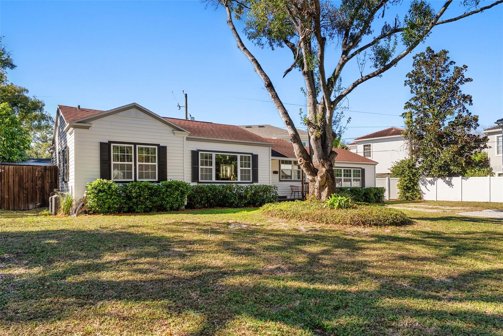 front of home from side