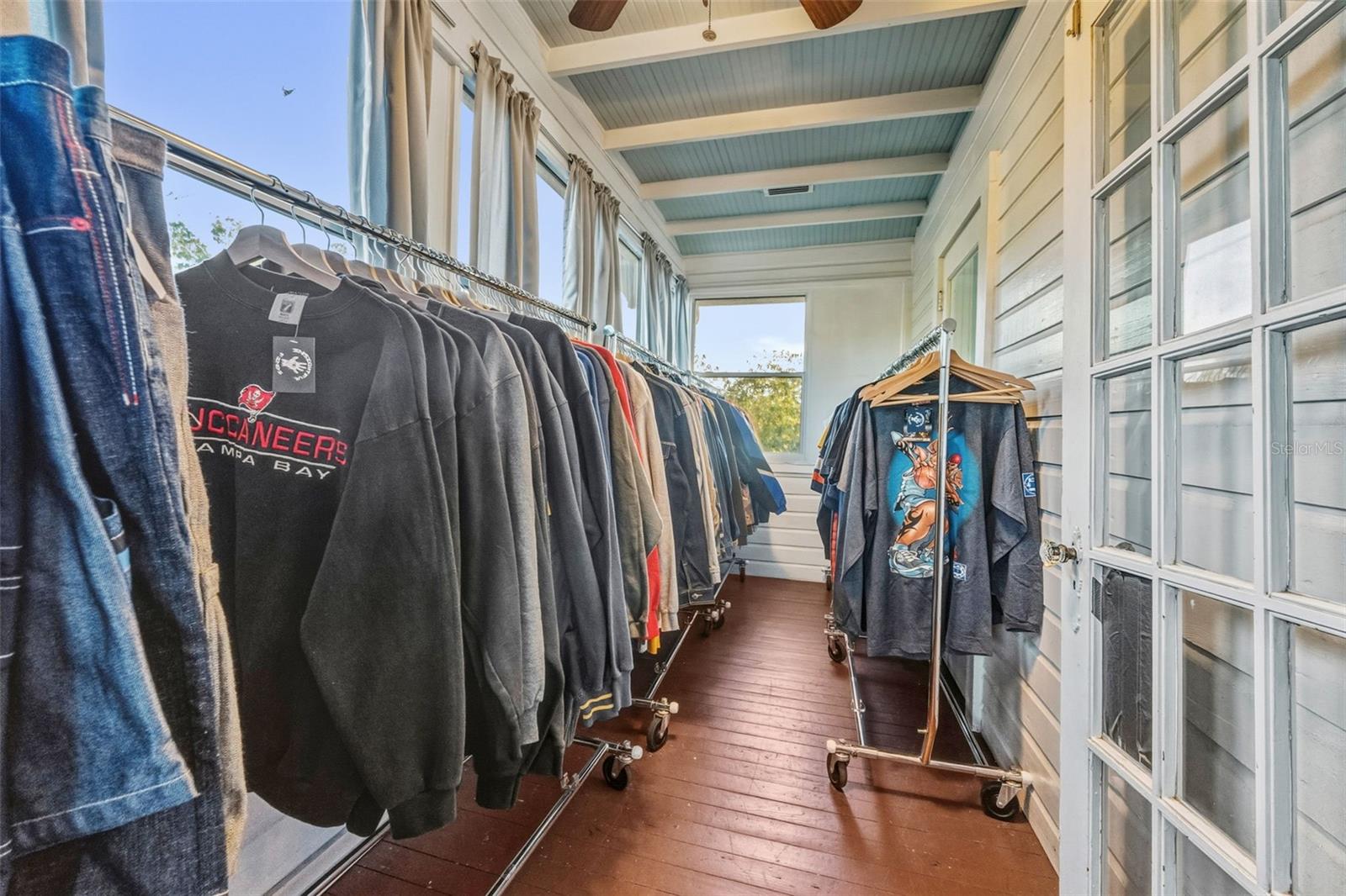Garage apartment room being used as closet